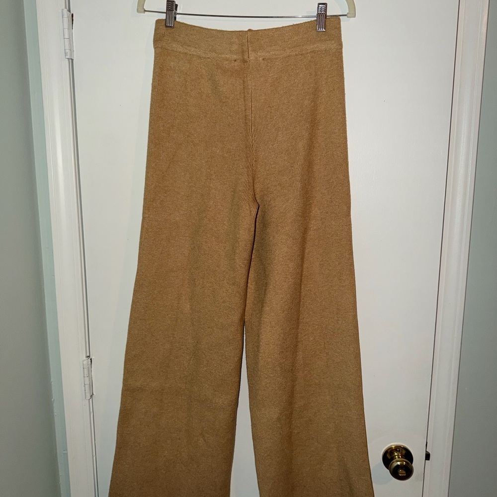English Factory Camel Wide-Leg Pants - Picture 7 of 13